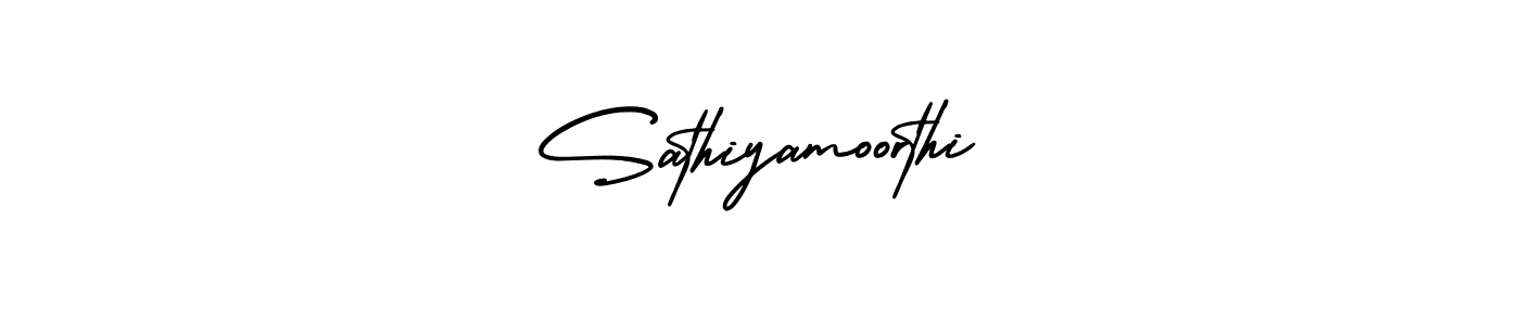 Make a beautiful signature design for name Sathiyamoorthi. With this signature (AmerikaSignatureDemo-Regular) style, you can create a handwritten signature for free. Sathiyamoorthi signature style 3 images and pictures png