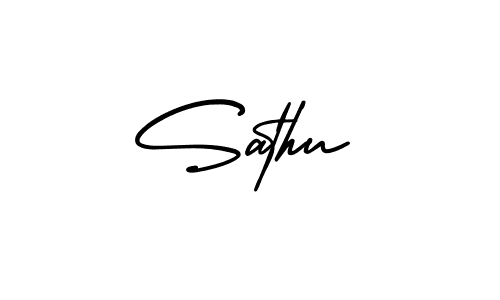 How to make Sathu signature? AmerikaSignatureDemo-Regular is a professional autograph style. Create handwritten signature for Sathu name. Sathu signature style 3 images and pictures png