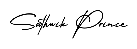 Elevate your brand with a stunning Sathwik Prince eSignature. The AmerikaSignatureDemo-Regular style provides a balanced, flowing aesthetic for everyday signing. Sathwik Prince signature style 3 images and pictures png