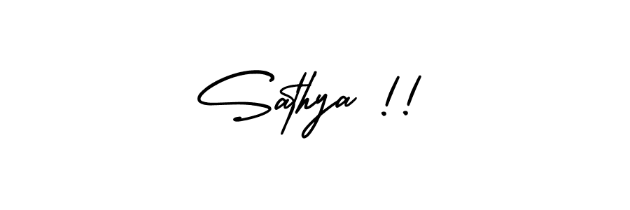 You should practise on your own different ways (AmerikaSignatureDemo-Regular) to write your name (Sathya !!) in signature. don't let someone else do it for you. Sathya !! signature style 3 images and pictures png