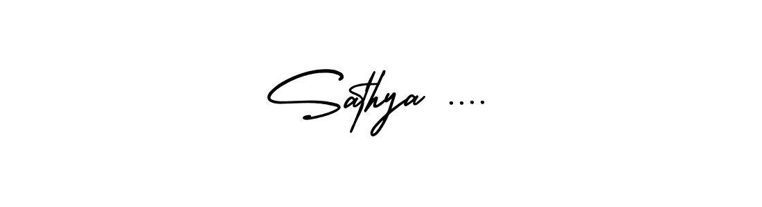 Sathya .... stylish signature style. Best Handwritten Sign (AmerikaSignatureDemo-Regular) for my name. Handwritten Signature Collection Ideas for my name Sathya ..... Sathya .... signature style 3 images and pictures png