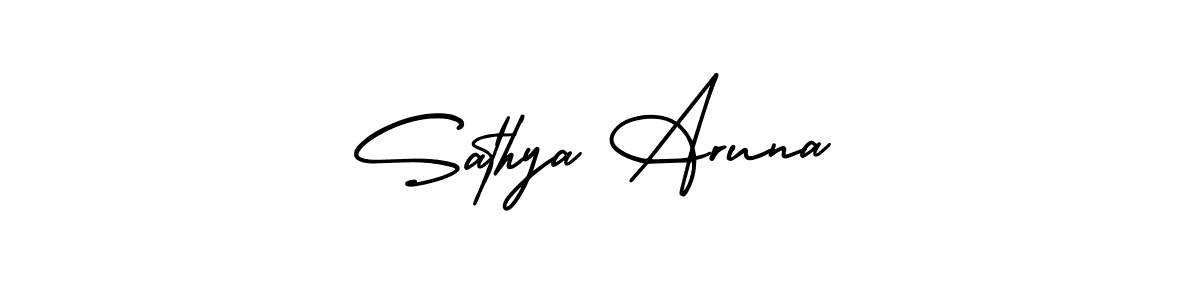 AmerikaSignatureDemo-Regular is a professional signature style that is perfect for those who want to add a touch of class to their signature. It is also a great choice for those who want to make their signature more unique. Get Sathya Aruna name to fancy signature for free. Sathya Aruna signature style 3 images and pictures png