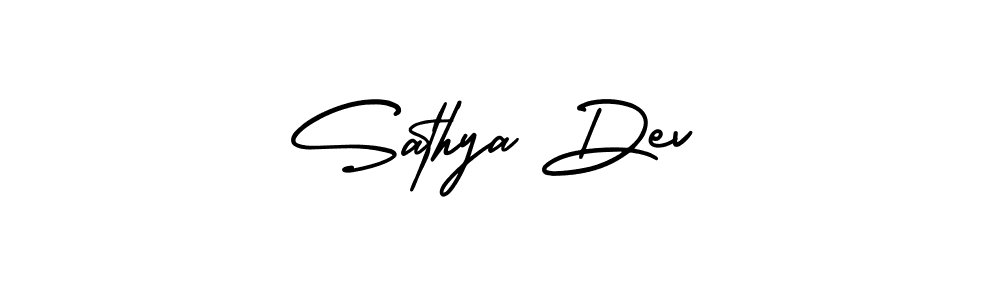 How to make Sathya Dev signature? AmerikaSignatureDemo-Regular is a professional autograph style. Create handwritten signature for Sathya Dev name. Sathya Dev signature style 3 images and pictures png