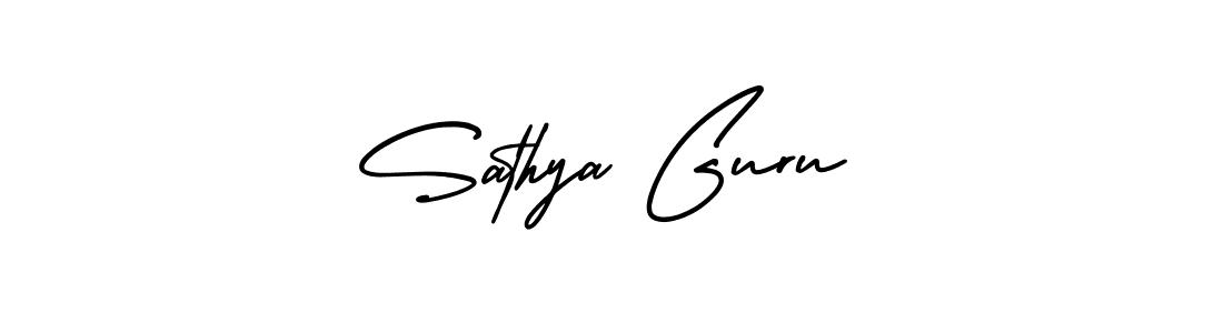 The best way (AmerikaSignatureDemo-Regular) to make a short signature is to pick only two or three words in your name. The name Sathya Guru include a total of six letters. For converting this name. Sathya Guru signature style 3 images and pictures png