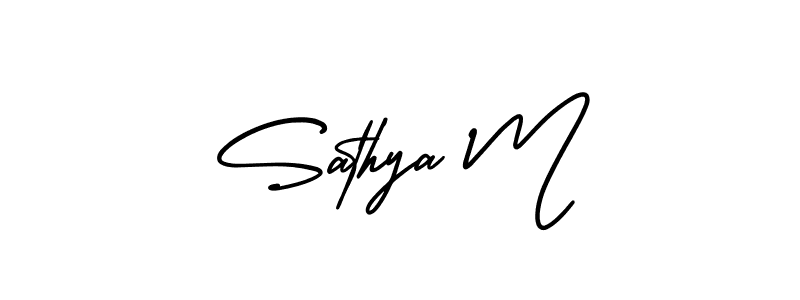 You can use this online signature creator to create a handwritten signature for the name Sathya M. This is the best online autograph maker. Sathya M signature style 3 images and pictures png