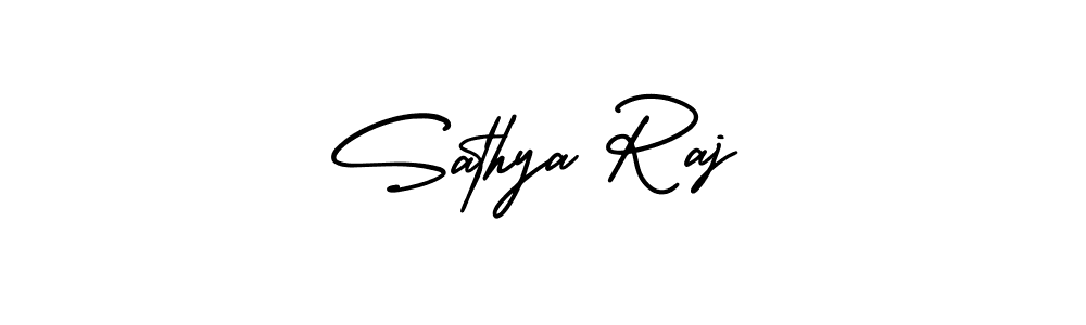 Sathya Raj stylish signature style. Best Handwritten Sign (AmerikaSignatureDemo-Regular) for my name. Handwritten Signature Collection Ideas for my name Sathya Raj. Sathya Raj signature style 3 images and pictures png