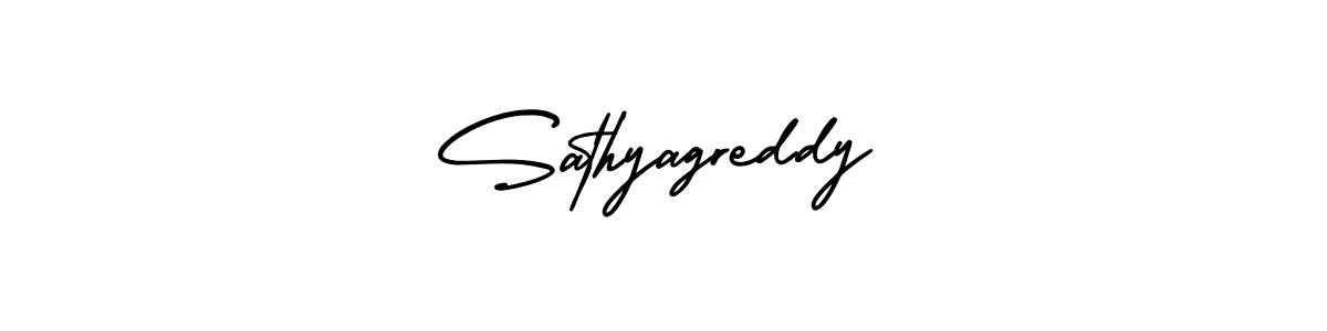 Use a signature maker to create a handwritten signature online. With this signature software, you can design (AmerikaSignatureDemo-Regular) your own signature for name Sathyagreddy. Sathyagreddy signature style 3 images and pictures png