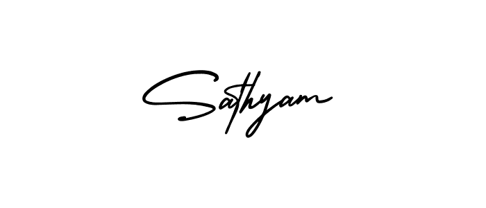 Create a beautiful signature design for name Sathyam. With this signature (AmerikaSignatureDemo-Regular) fonts, you can make a handwritten signature for free. Sathyam signature style 3 images and pictures png