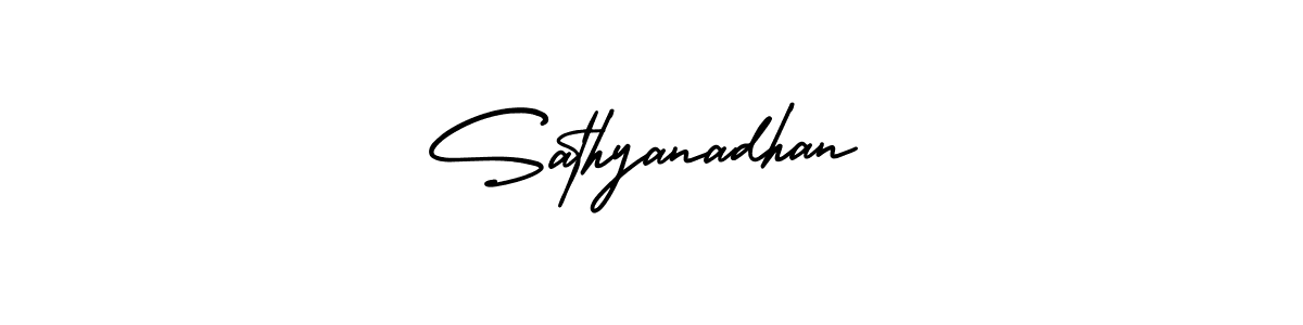 The best way (AmerikaSignatureDemo-Regular) to make a short signature is to pick only two or three words in your name. The name Sathyanadhan include a total of six letters. For converting this name. Sathyanadhan signature style 3 images and pictures png