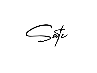 Make a beautiful signature design for name Sati. With this signature (AmerikaSignatureDemo-Regular) style, you can create a handwritten signature for free. Sati signature style 3 images and pictures png