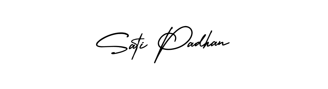 Design your own signature with our free online signature maker. With this signature software, you can create a handwritten (AmerikaSignatureDemo-Regular) signature for name Sati Padhan. Sati Padhan signature style 3 images and pictures png