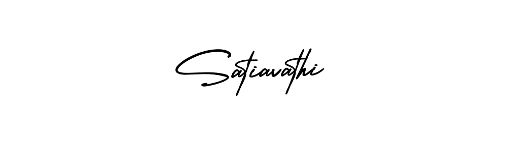 Satiavathi stylish signature style. Best Handwritten Sign (AmerikaSignatureDemo-Regular) for my name. Handwritten Signature Collection Ideas for my name Satiavathi. Satiavathi signature style 3 images and pictures png