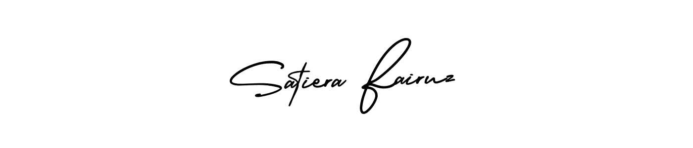 Also You can easily find your signature by using the search form. We will create Satiera Fairuz name handwritten signature images for you free of cost using AmerikaSignatureDemo-Regular sign style. Satiera Fairuz signature style 3 images and pictures png