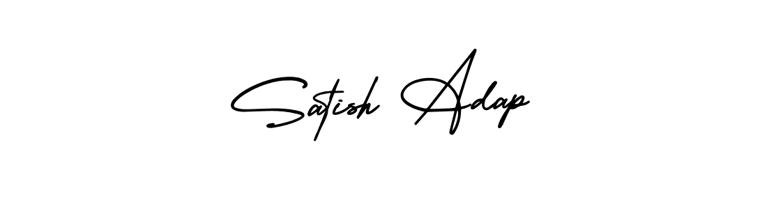 It looks lik you need a new signature style for name Satish Adap. Design unique handwritten (AmerikaSignatureDemo-Regular) signature with our free signature maker in just a few clicks. Satish Adap signature style 3 images and pictures png