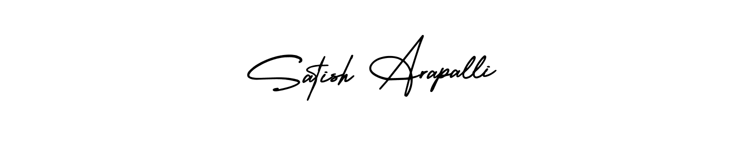 Best and Professional Signature Style for Satish Arapalli. AmerikaSignatureDemo-Regular Best Signature Style Collection. Satish Arapalli signature style 3 images and pictures png