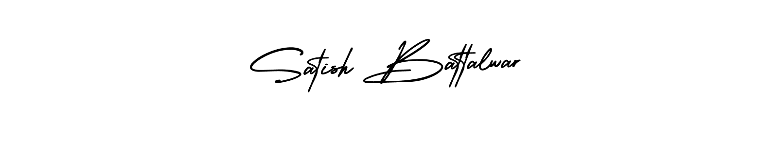 Design your own signature with our free online signature maker. With this signature software, you can create a handwritten (AmerikaSignatureDemo-Regular) signature for name Satish Battalwar. Satish Battalwar signature style 3 images and pictures png