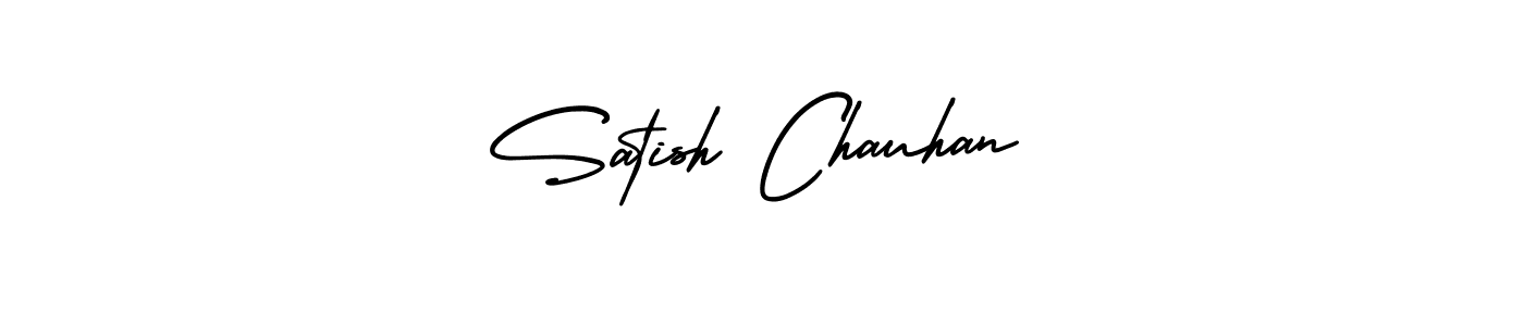 It looks lik you need a new signature style for name Satish Chauhan. Design unique handwritten (AmerikaSignatureDemo-Regular) signature with our free signature maker in just a few clicks. Satish Chauhan signature style 3 images and pictures png