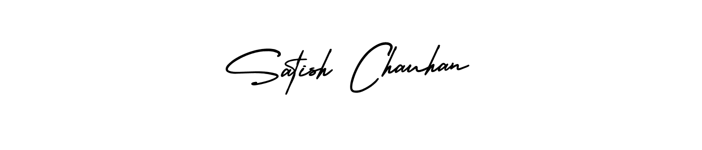 AmerikaSignatureDemo-Regular is a professional signature style that is perfect for those who want to add a touch of class to their signature. It is also a great choice for those who want to make their signature more unique. Get Satish Chauhan name to fancy signature for free. Satish Chauhan signature style 3 images and pictures png