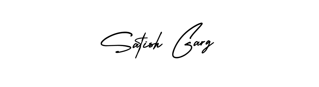 This is the best signature style for the Satish Garg name. Also you like these signature font (AmerikaSignatureDemo-Regular). Mix name signature. Satish Garg signature style 3 images and pictures png