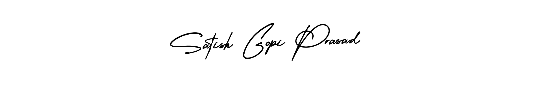 Use a signature maker to create a handwritten signature online. With this signature software, you can design (AmerikaSignatureDemo-Regular) your own signature for name Satish Gopi Prasad. Satish Gopi Prasad signature style 3 images and pictures png