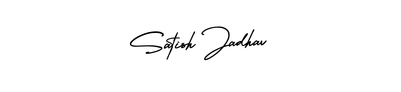 Also You can easily find your signature by using the search form. We will create Satish Jadhav name handwritten signature images for you free of cost using AmerikaSignatureDemo-Regular sign style. Satish Jadhav signature style 3 images and pictures png