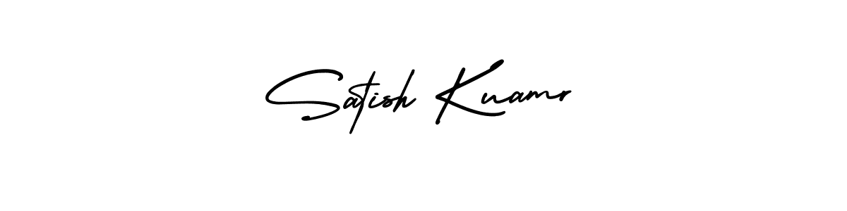 Make a short Satish Kuamr signature style. Manage your documents anywhere anytime using AmerikaSignatureDemo-Regular. Create and add eSignatures, submit forms, share and send files easily. Satish Kuamr signature style 3 images and pictures png