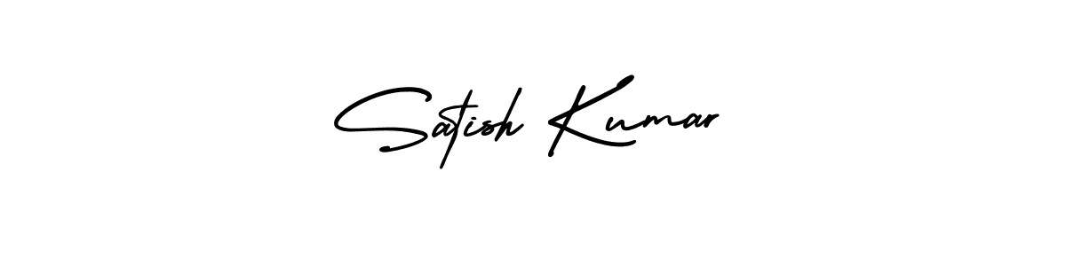 Use a signature maker to create a handwritten signature online. With this signature software, you can design (AmerikaSignatureDemo-Regular) your own signature for name Satish Kumar. Satish Kumar signature style 3 images and pictures png