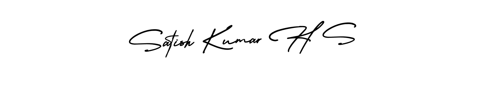 Design your own signature with our free online signature maker. With this signature software, you can create a handwritten (AmerikaSignatureDemo-Regular) signature for name Satish Kumar H S. Satish Kumar H S signature style 3 images and pictures png