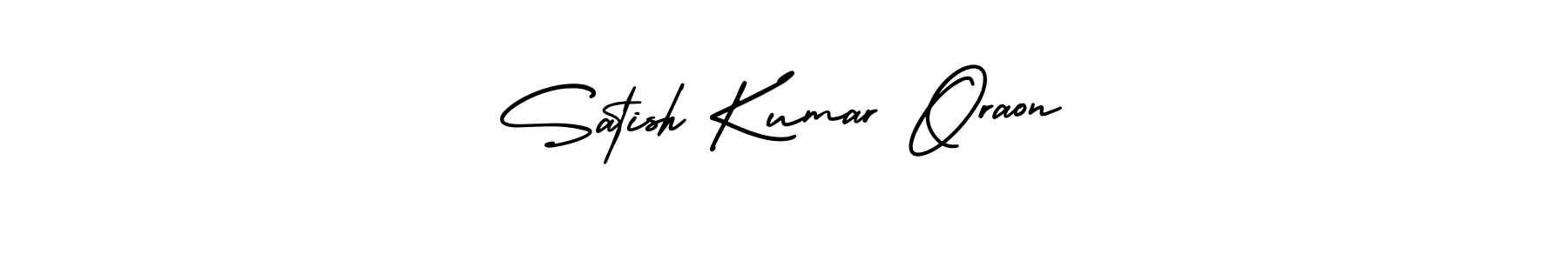 You should practise on your own different ways (AmerikaSignatureDemo-Regular) to write your name (Satish Kumar Oraon) in signature. don't let someone else do it for you. Satish Kumar Oraon signature style 3 images and pictures png