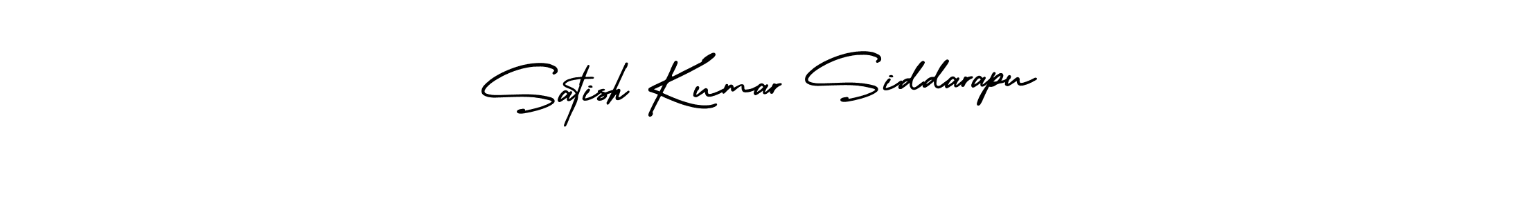 Design your own signature with our free online signature maker. With this signature software, you can create a handwritten (AmerikaSignatureDemo-Regular) signature for name Satish Kumar Siddarapu. Satish Kumar Siddarapu signature style 3 images and pictures png