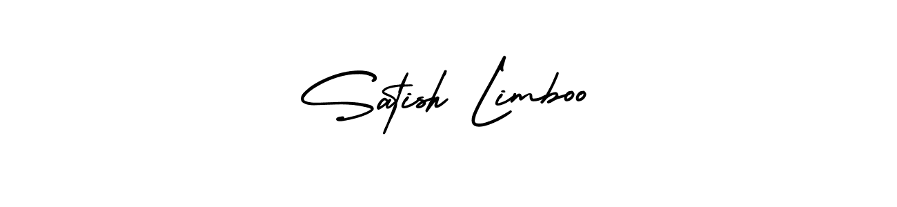 Design your own signature with our free online signature maker. With this signature software, you can create a handwritten (AmerikaSignatureDemo-Regular) signature for name Satish Limboo. Satish Limboo signature style 3 images and pictures png