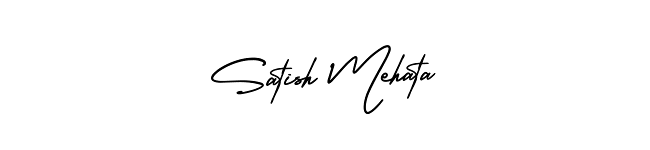 Similarly AmerikaSignatureDemo-Regular is the best handwritten signature design. Signature creator online .You can use it as an online autograph creator for name Satish Mehata. Satish Mehata signature style 3 images and pictures png
