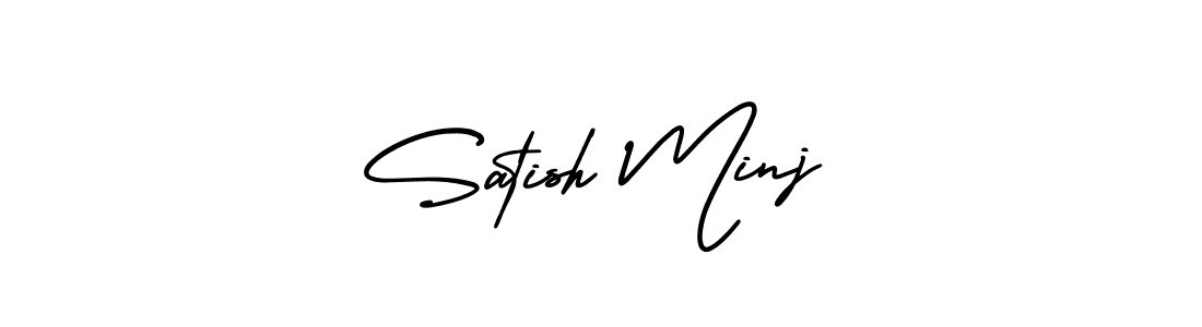 Make a beautiful signature design for name Satish Minj. Use this online signature maker to create a handwritten signature for free. Satish Minj signature style 3 images and pictures png