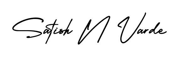 Try this chic Satish N Varde handwritten sign style. Using AmerikaSignatureDemo-Regular font elements, it gives your name a sleek, memorable identity. Satish N Varde signature style 3 images and pictures png