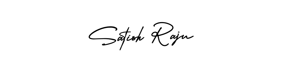 The best way (AmerikaSignatureDemo-Regular) to make a short signature is to pick only two or three words in your name. The name Satish Raju include a total of six letters. For converting this name. Satish Raju signature style 3 images and pictures png