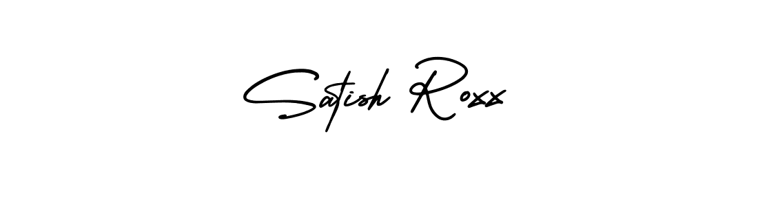 Make a short Satish Roxx signature style. Manage your documents anywhere anytime using AmerikaSignatureDemo-Regular. Create and add eSignatures, submit forms, share and send files easily. Satish Roxx signature style 3 images and pictures png