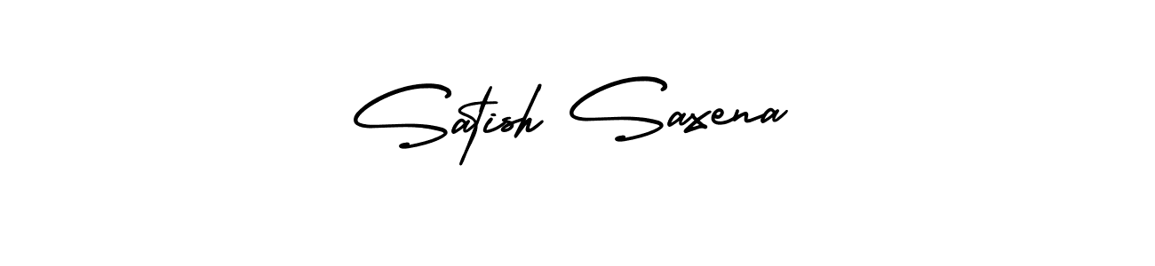 You should practise on your own different ways (AmerikaSignatureDemo-Regular) to write your name (Satish Saxena) in signature. don't let someone else do it for you. Satish Saxena signature style 3 images and pictures png