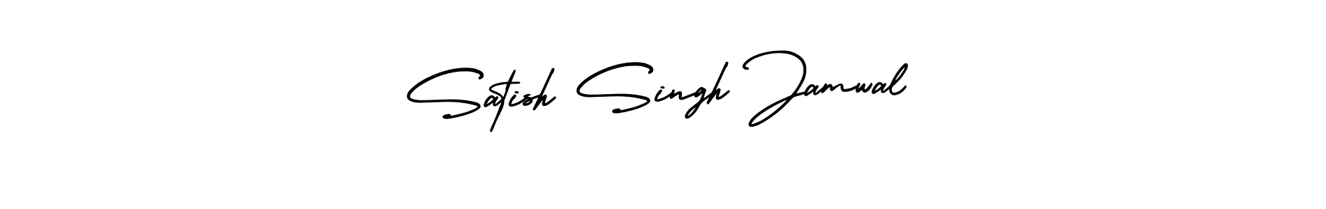 How to make Satish Singh Jamwal name signature. Use AmerikaSignatureDemo-Regular style for creating short signs online. This is the latest handwritten sign. Satish Singh Jamwal signature style 3 images and pictures png