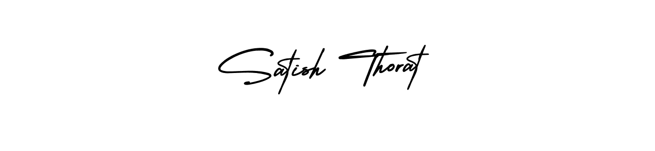 Satish Thorat stylish signature style. Best Handwritten Sign (AmerikaSignatureDemo-Regular) for my name. Handwritten Signature Collection Ideas for my name Satish Thorat. Satish Thorat signature style 3 images and pictures png