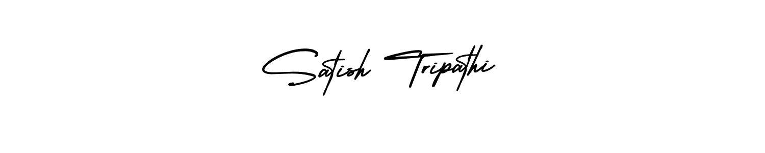 How to Draw Satish Tripathi signature style? AmerikaSignatureDemo-Regular is a latest design signature styles for name Satish Tripathi. Satish Tripathi signature style 3 images and pictures png