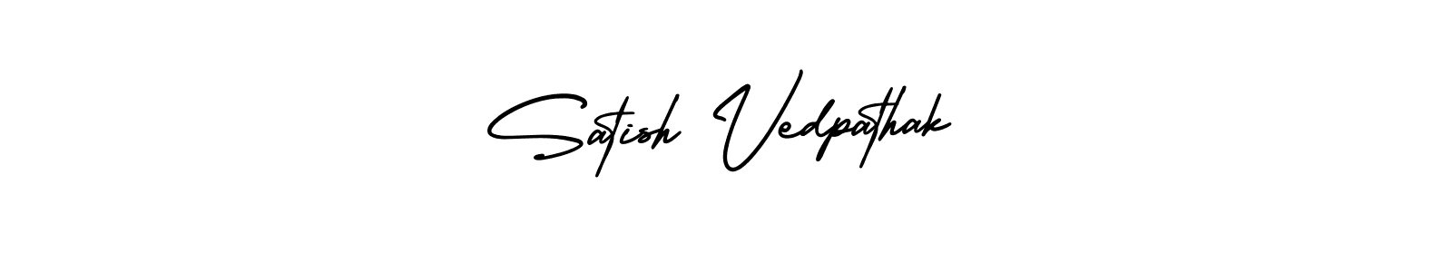 Similarly AmerikaSignatureDemo-Regular is the best handwritten signature design. Signature creator online .You can use it as an online autograph creator for name Satish Vedpathak. Satish Vedpathak signature style 3 images and pictures png