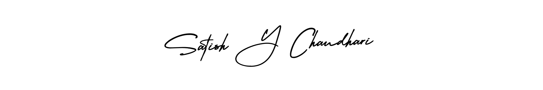 Use a signature maker to create a handwritten signature online. With this signature software, you can design (AmerikaSignatureDemo-Regular) your own signature for name Satish Y Chaudhari. Satish Y Chaudhari signature style 3 images and pictures png