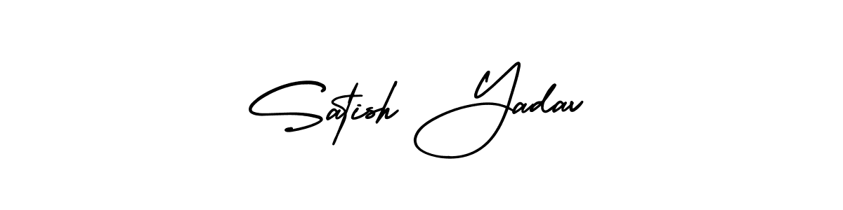 Use a signature maker to create a handwritten signature online. With this signature software, you can design (AmerikaSignatureDemo-Regular) your own signature for name Satish Yadav. Satish Yadav signature style 3 images and pictures png