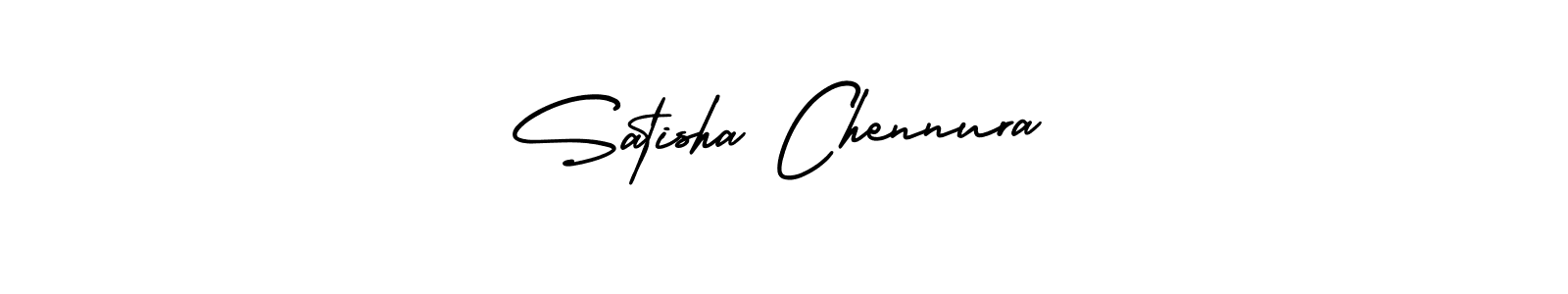 How to make Satisha Chennura name signature. Use AmerikaSignatureDemo-Regular style for creating short signs online. This is the latest handwritten sign. Satisha Chennura signature style 3 images and pictures png