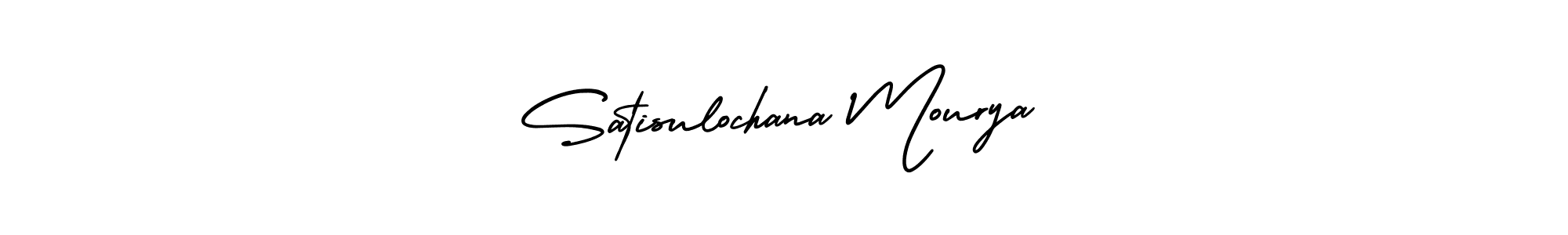 The best way (AmerikaSignatureDemo-Regular) to make a short signature is to pick only two or three words in your name. The name Satisulochana Mourya include a total of six letters. For converting this name. Satisulochana Mourya signature style 3 images and pictures png