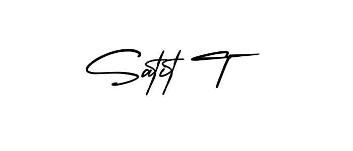 AmerikaSignatureDemo-Regular is a professional signature style that is perfect for those who want to add a touch of class to their signature. It is also a great choice for those who want to make their signature more unique. Get Satit T name to fancy signature for free. Satit T signature style 3 images and pictures png