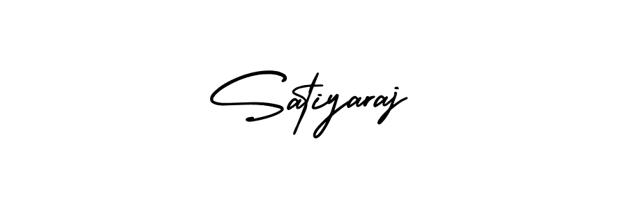 How to make Satiyaraj name signature. Use AmerikaSignatureDemo-Regular style for creating short signs online. This is the latest handwritten sign. Satiyaraj signature style 3 images and pictures png