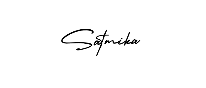Satmika stylish signature style. Best Handwritten Sign (AmerikaSignatureDemo-Regular) for my name. Handwritten Signature Collection Ideas for my name Satmika. Satmika signature style 3 images and pictures png