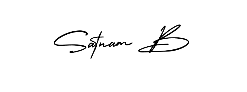 How to make Satnam B signature? AmerikaSignatureDemo-Regular is a professional autograph style. Create handwritten signature for Satnam B name. Satnam B signature style 3 images and pictures png