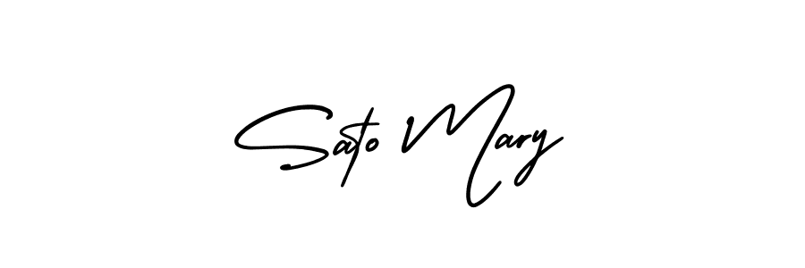 How to make Sato Mary signature? AmerikaSignatureDemo-Regular is a professional autograph style. Create handwritten signature for Sato Mary name. Sato Mary signature style 3 images and pictures png